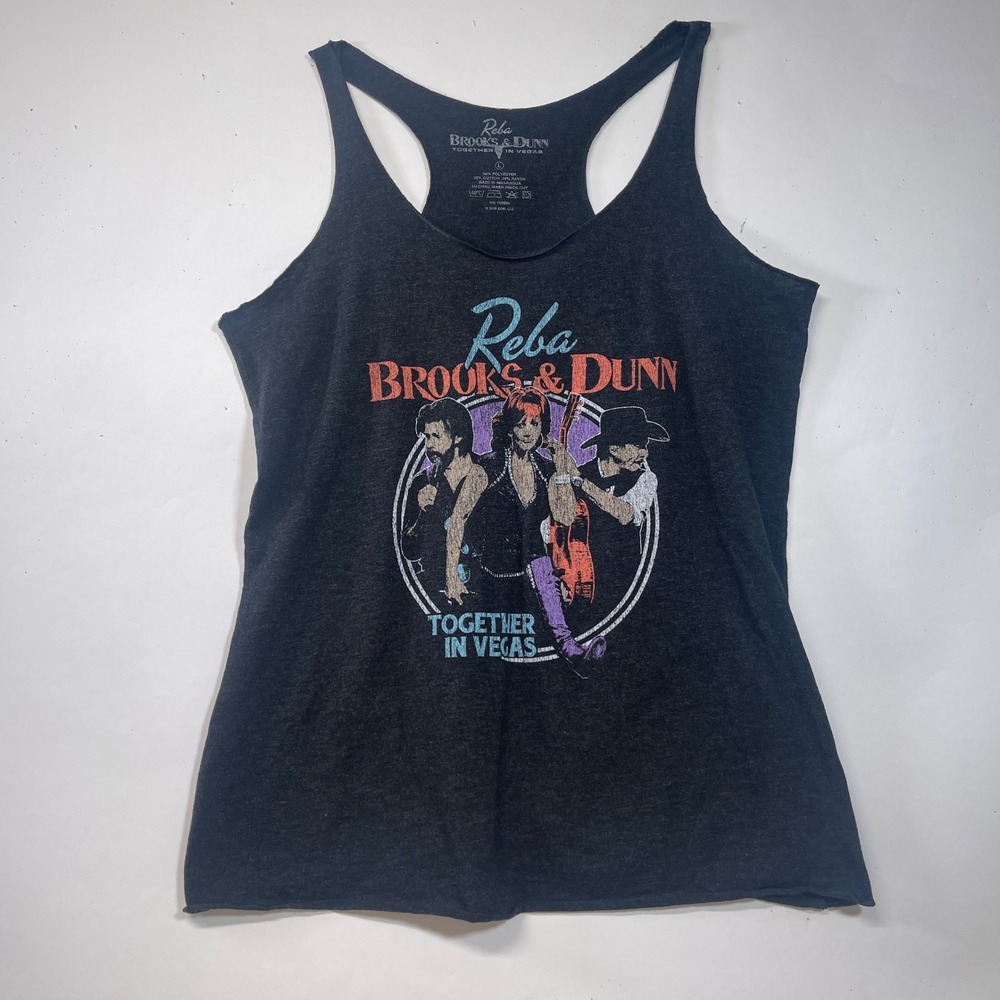 Reba Brooks & Dunn Together In Vegas Tank‎ Top Racerback Country Music Concert L